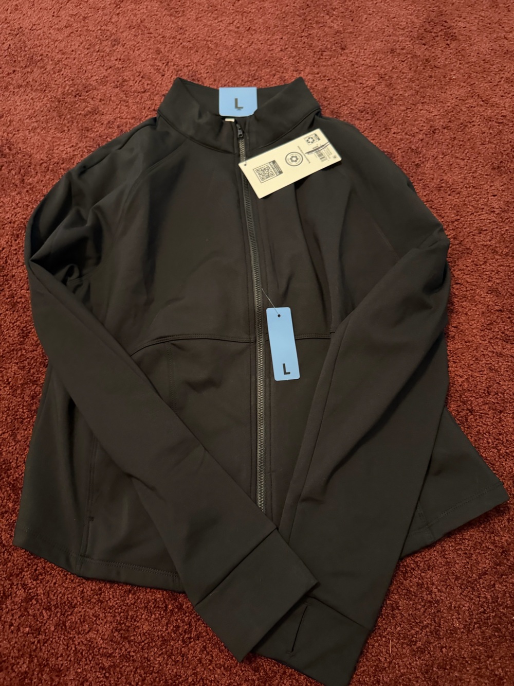 Black Zip-Up Active Jacket
